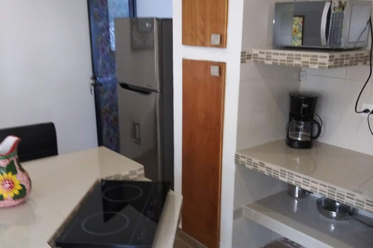 Superior Studio Suite, 1 Bedroom, Private Pool, Pool View | Private kitchen