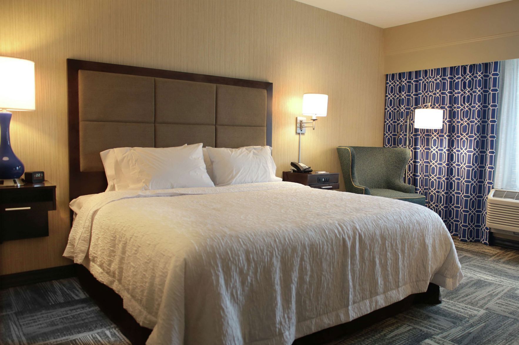 Egyptian cotton sheets, premium bedding, pillowtop beds, in-room safe