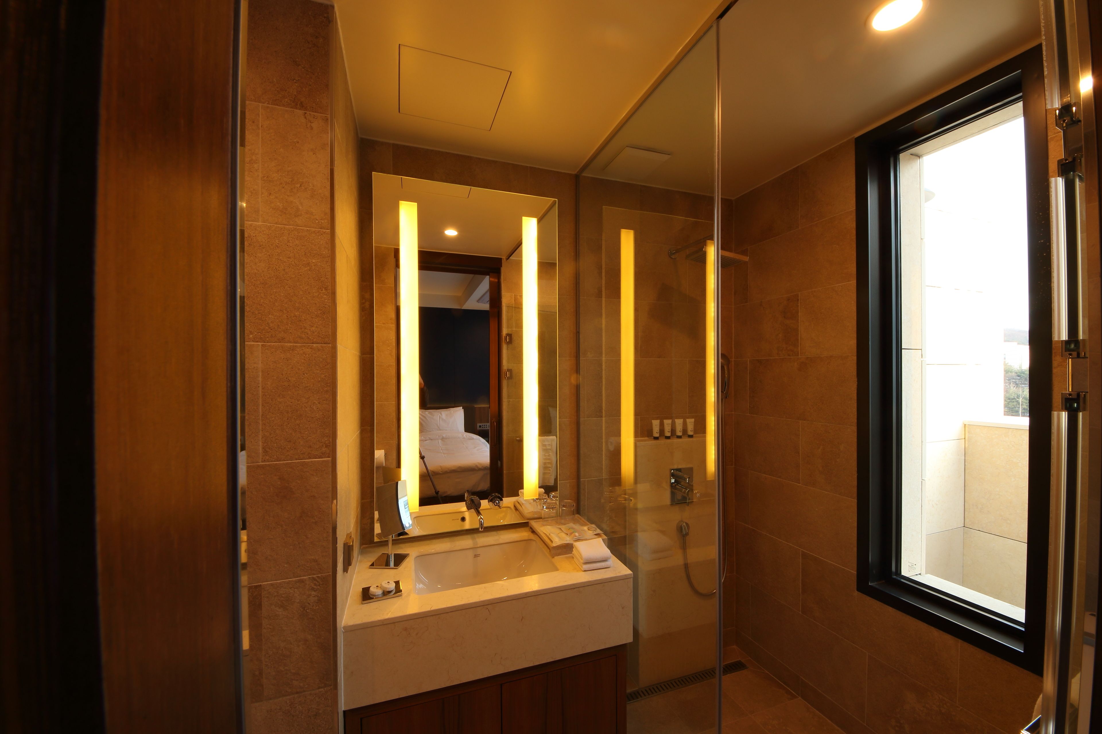 superior twin room, balcony | bathroom shower