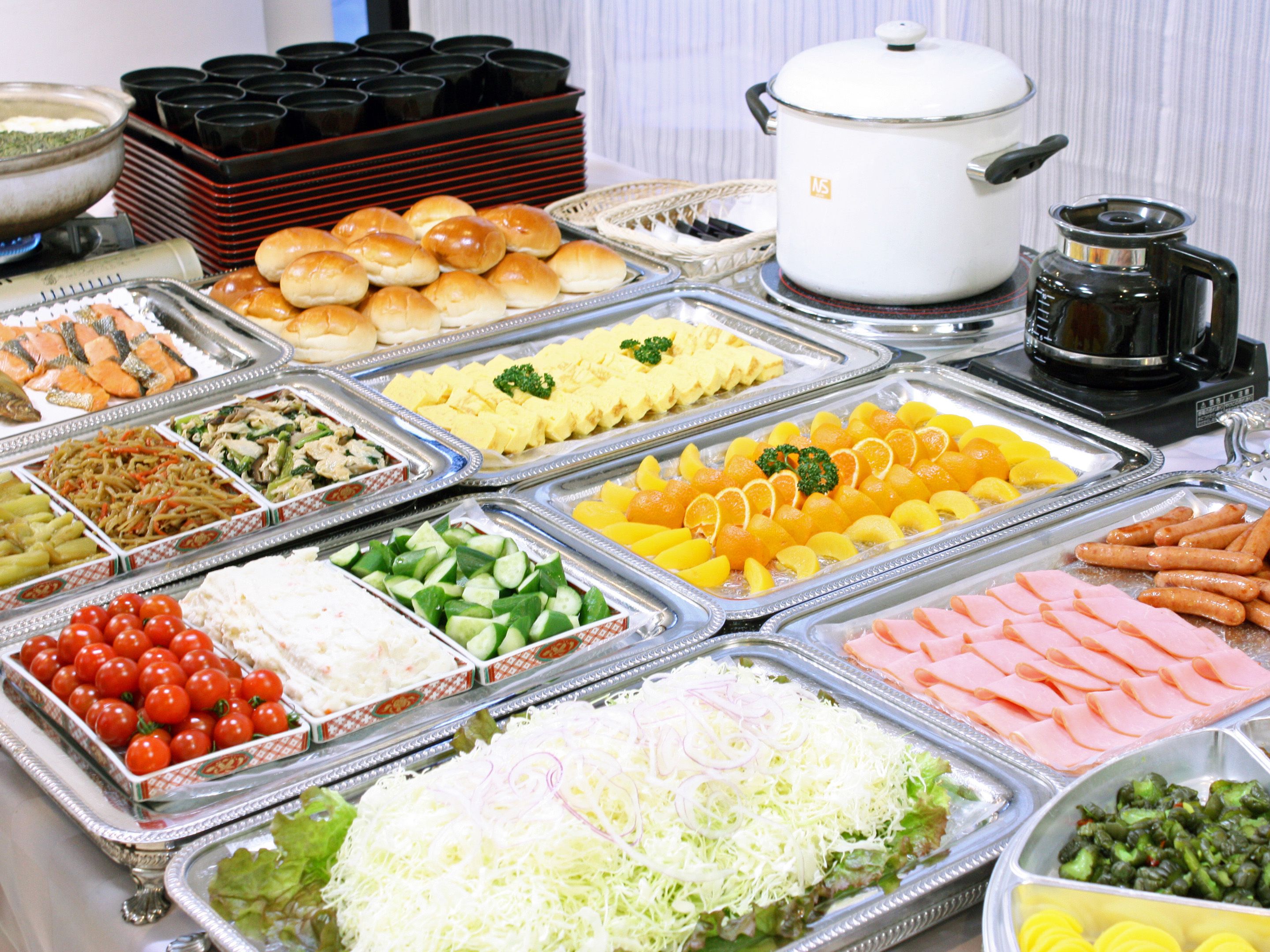 뷔페 아침 식사