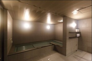 A modern bathroom with a bathtub, a shower area, and a toilet. - THE NELL UENO OKACHIMACHI - Caters to Men (Tokyo)