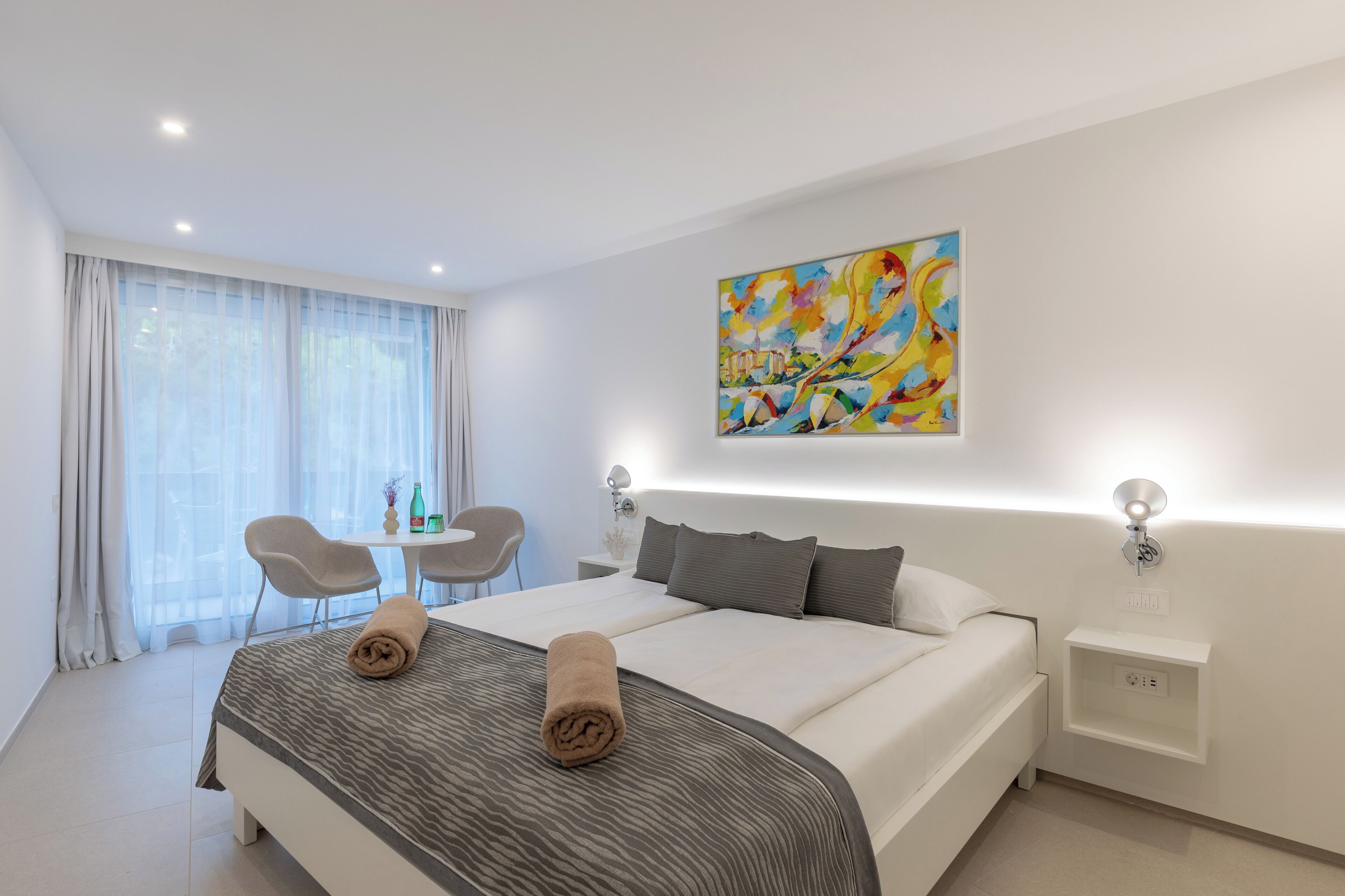 Premium Double or Twin Room, Terrace, Sea View | Premium bedding, minibar, in-room safe, desk