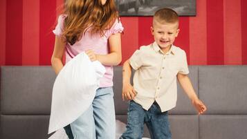 Family Room, 2 Bedrooms | Hypo-allergenic bedding, in-room safe, desk, soundproofing