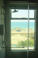 Romantic Double Room, 1 Double Bed, Ocean View | Bathroom | Shower, free toiletries, hair dryer, towels