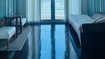 Villa, 1 trÚs grand lit et 1 canapé-lit, non-fumeur, vue mer | Coin séjour