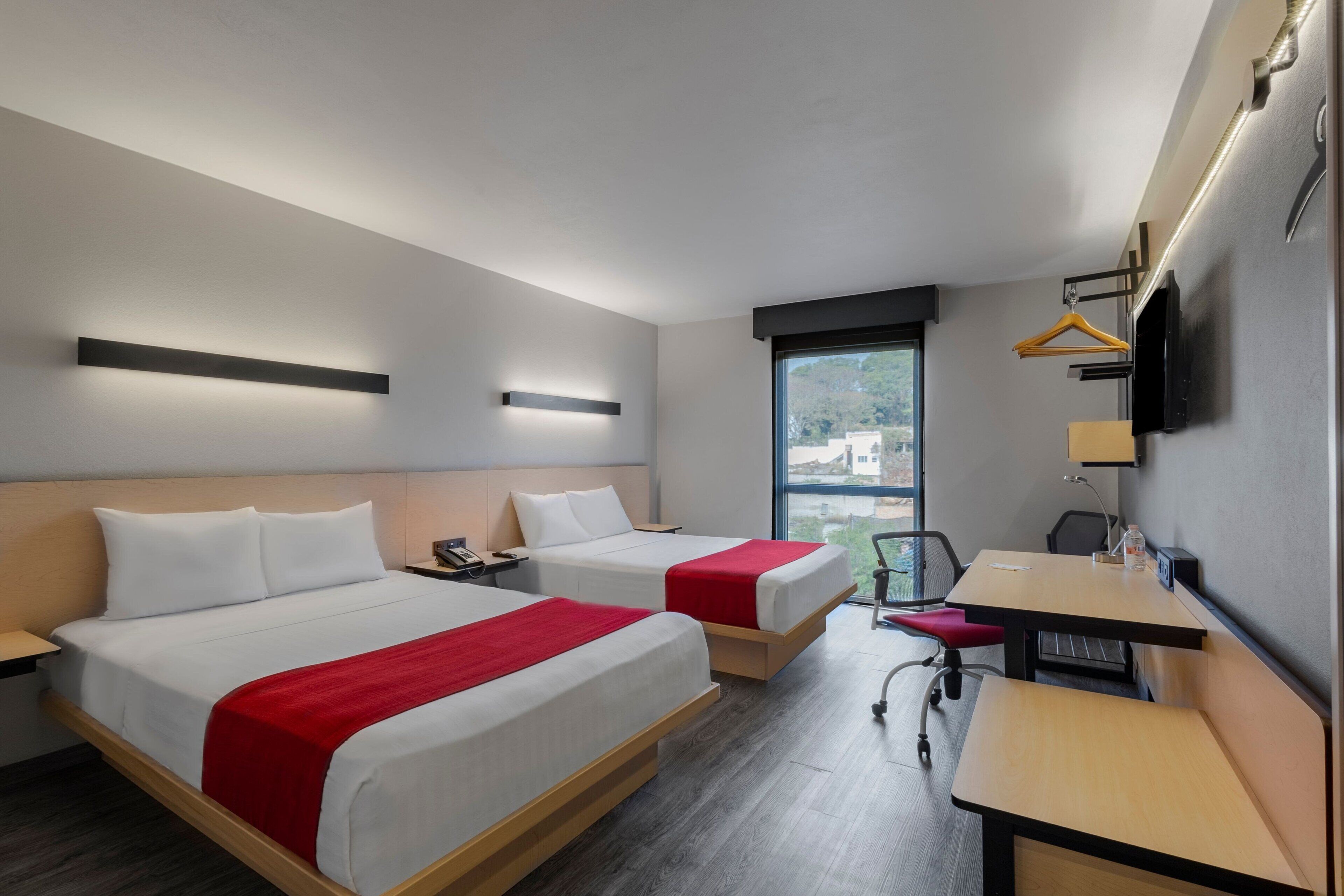 room, 2 double beds, non smoking | desk, blackout curtains, iron/ironing board, free wifi