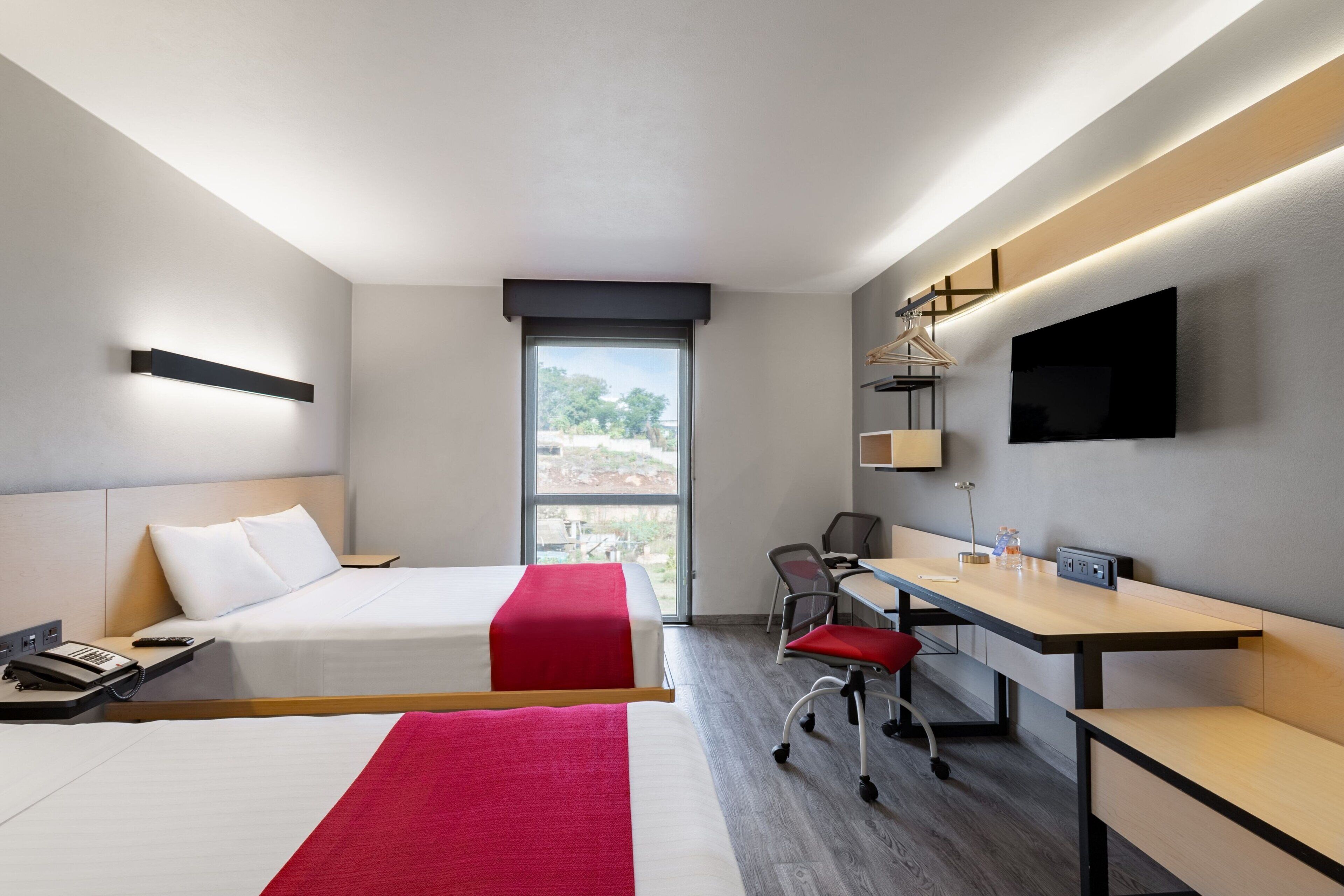 room, 2 double beds, non smoking | desk, blackout curtains, iron/ironing board, free wifi