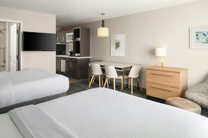 Studio, 2 Queen Beds | In-room safe, desk, laptop workspace, iron/ironing board