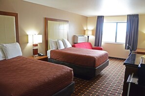 Family Double Room, Multiple Beds | Desk, blackout curtains, iron/ironing board, free WiFi