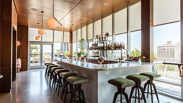 Rooftop bar, al fresco dining, open selected days