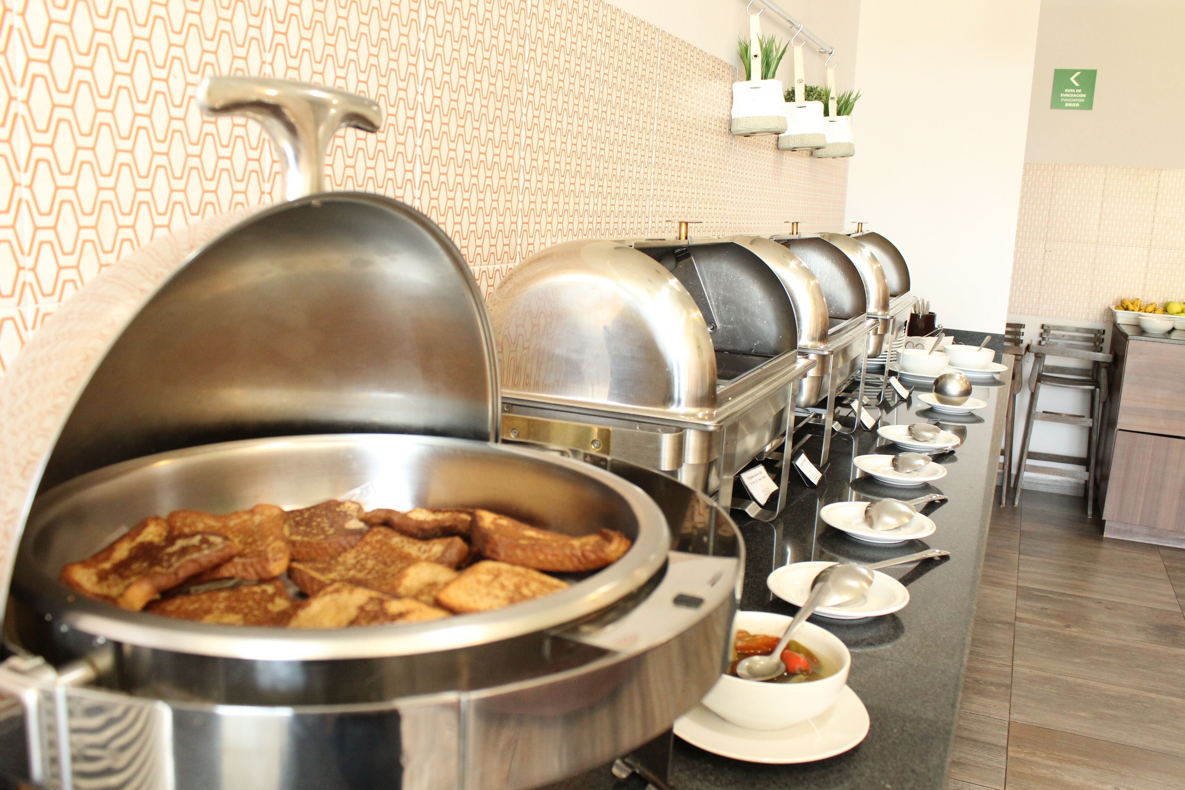 Free daily buffet breakfast