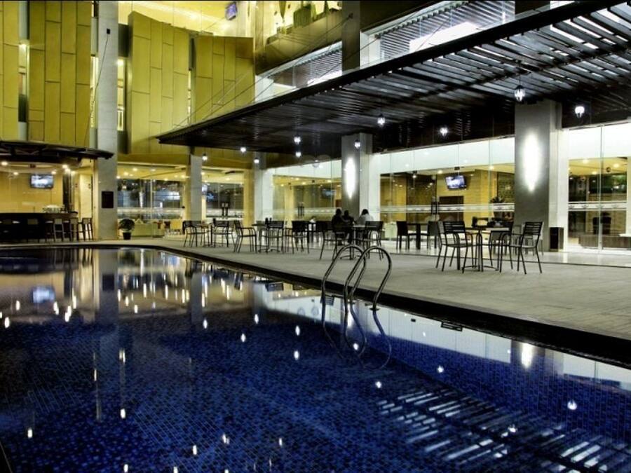 Indoor pool, outdoor pool