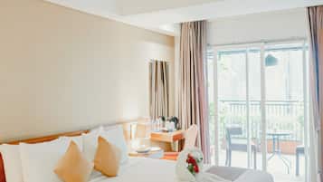 Premium bedding, free WiFi, bed sheets