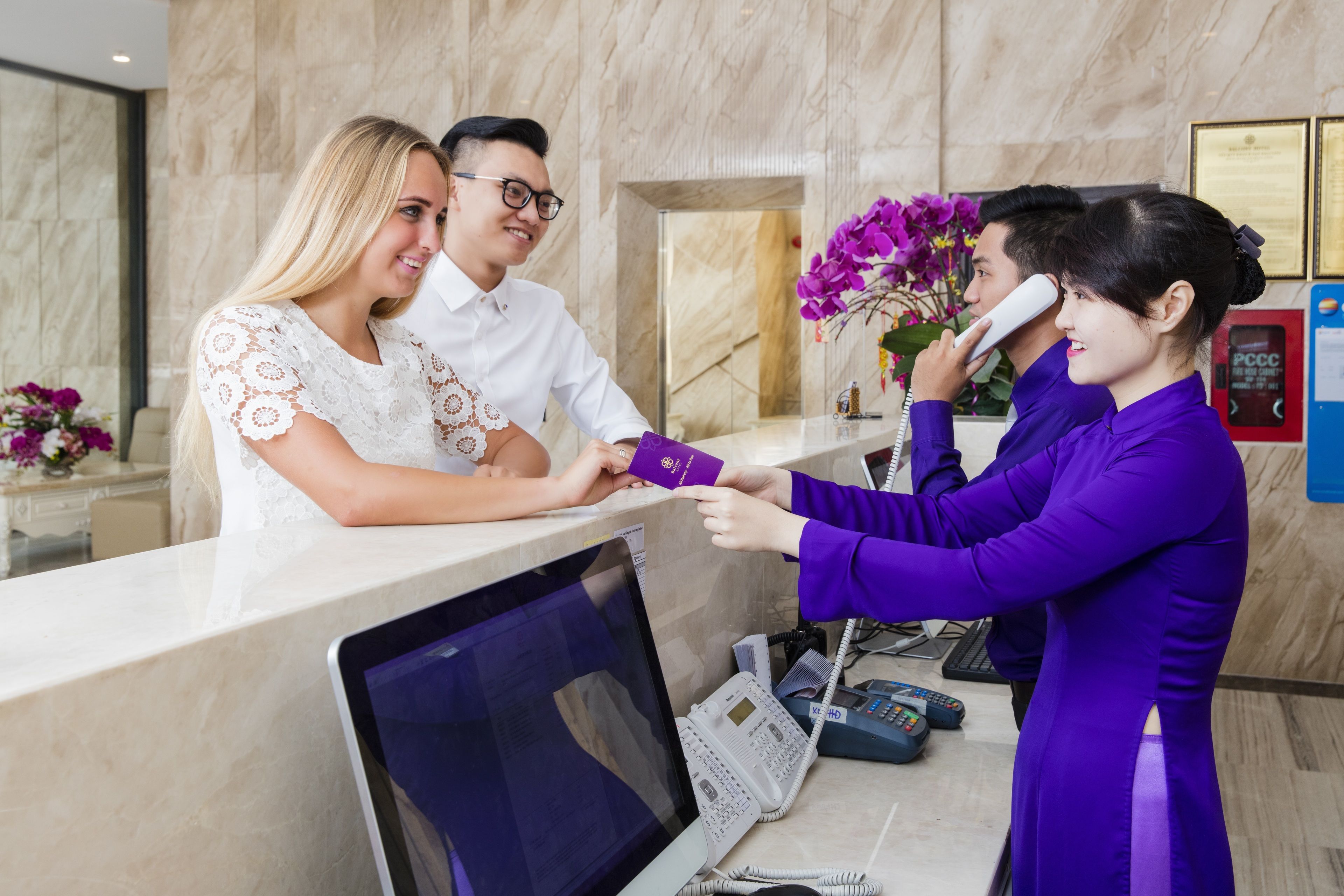 check-in/check-out kiosk