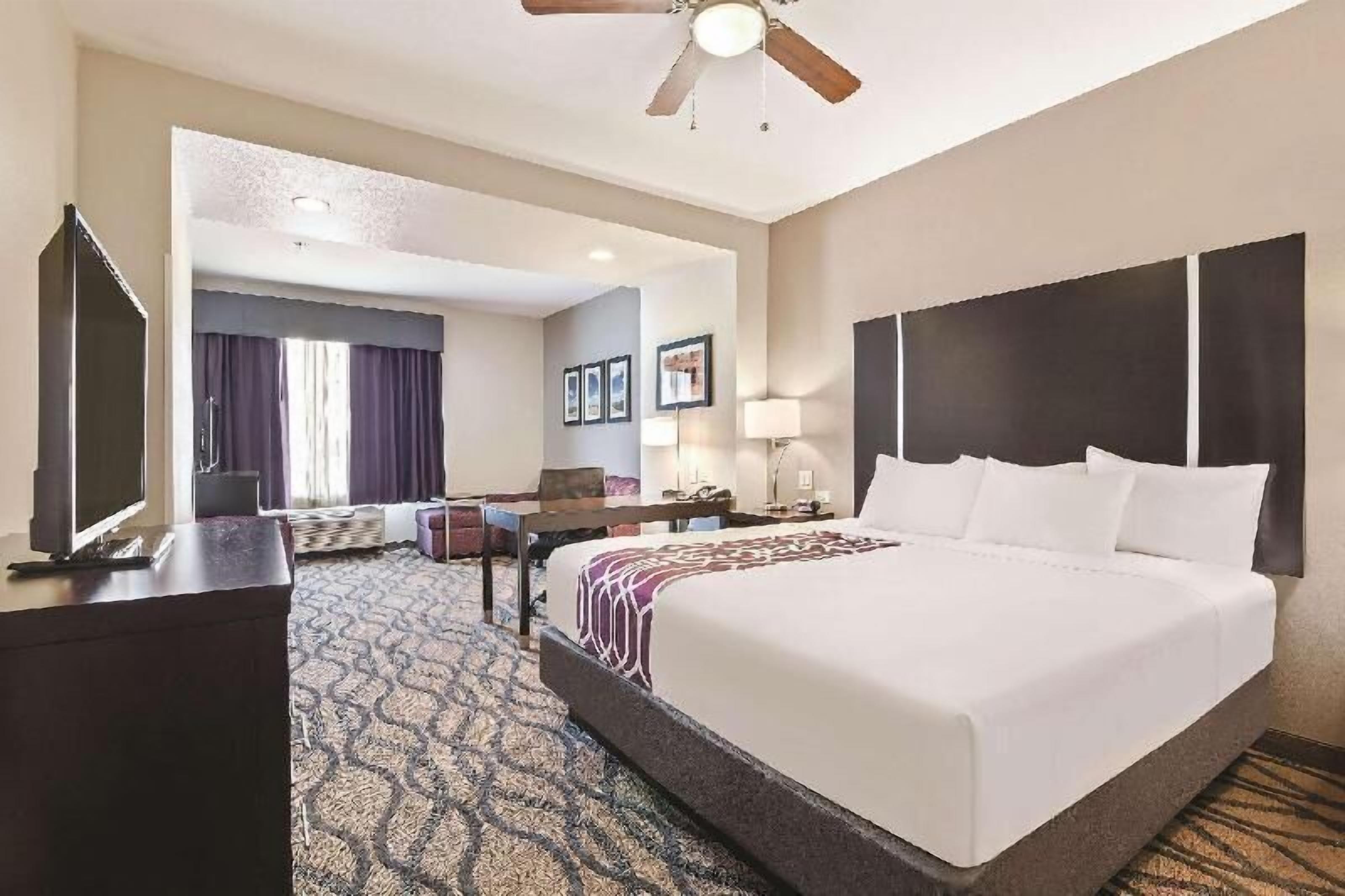 Premium bedding, desk, soundproofing, iron/ironing board