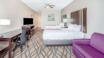 Premium bedding, desk, soundproofing, iron/ironing board