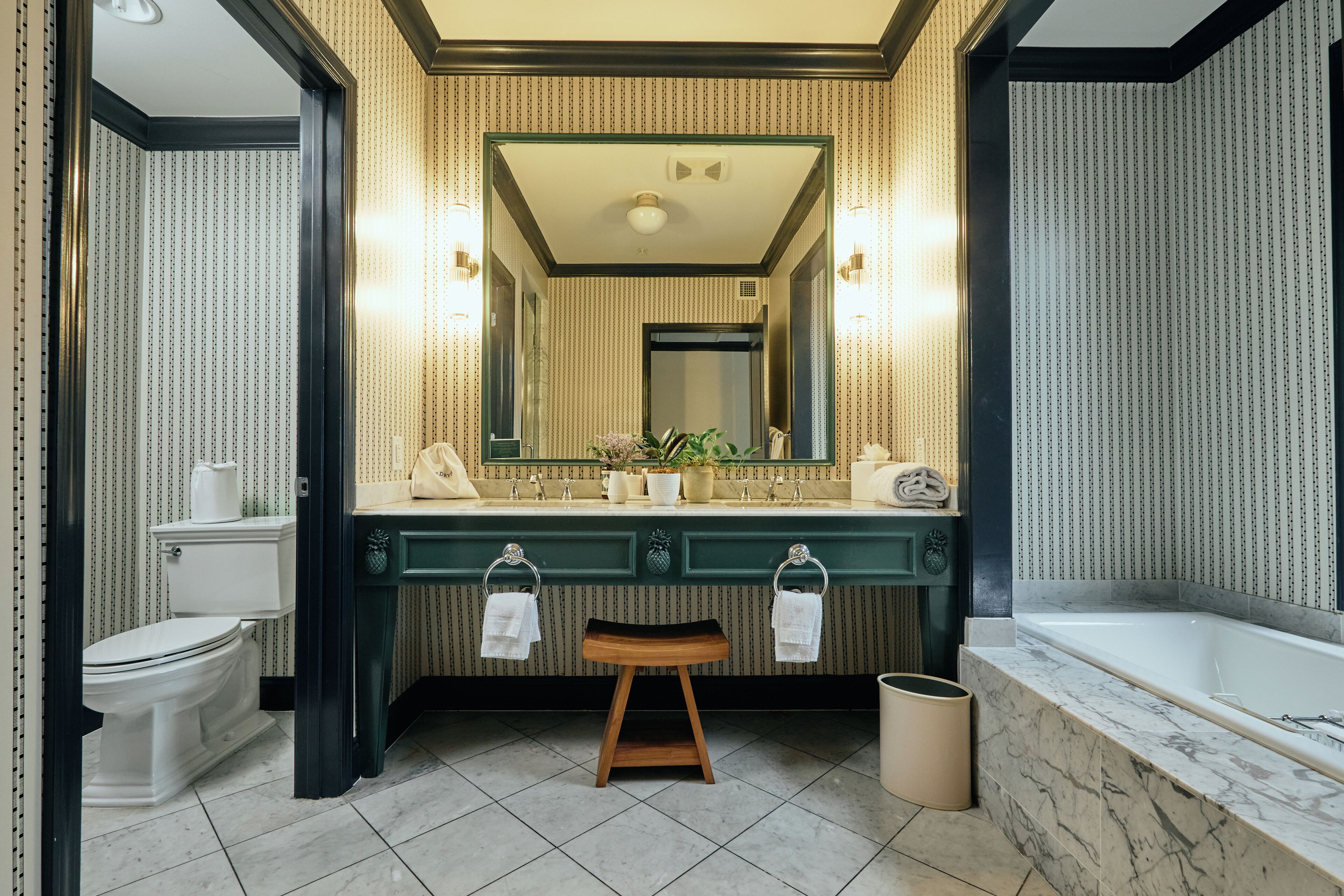 suite (magnolia) | bathroom | shower, designer toiletries, bathrobes, towels