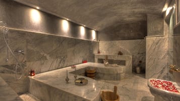 Baño turco o hammam, masajes suecos y masajes tailandeses