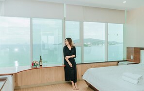 프레지덴셜 스튜디오, 바다 전망, 바닷가 | 책상, 노트북 작업 공간, 방음 설비, 다리미/다리미판