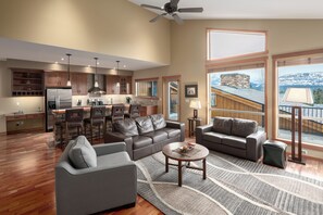 Flat-screen TV, fireplace, DVD player, iPod dock - Fairmont Creek Property Rentals The Residences (Fairmont Hot Springs)