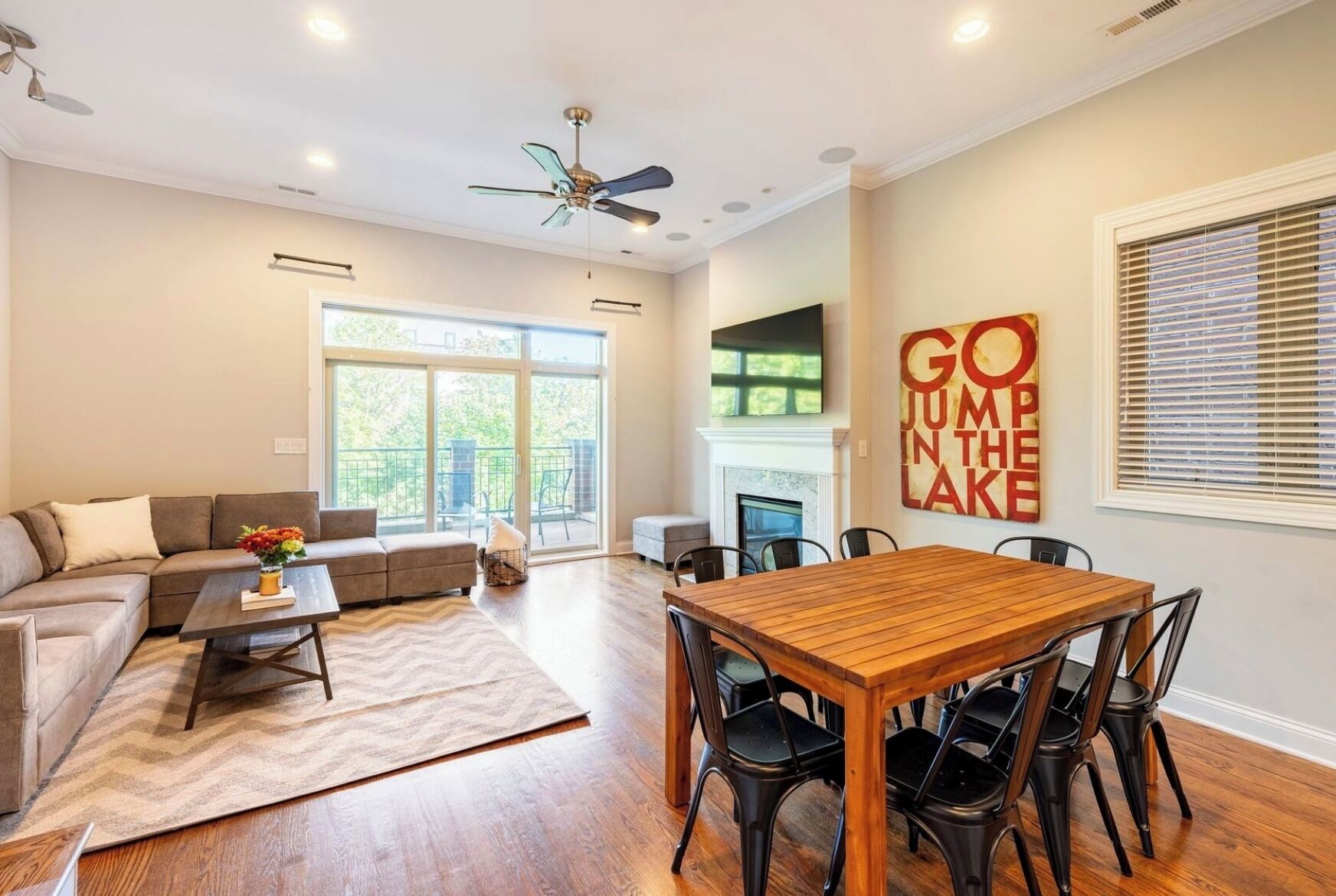 Luxury Condo | Living area | 50-inch LCD TV with cable channels, TV