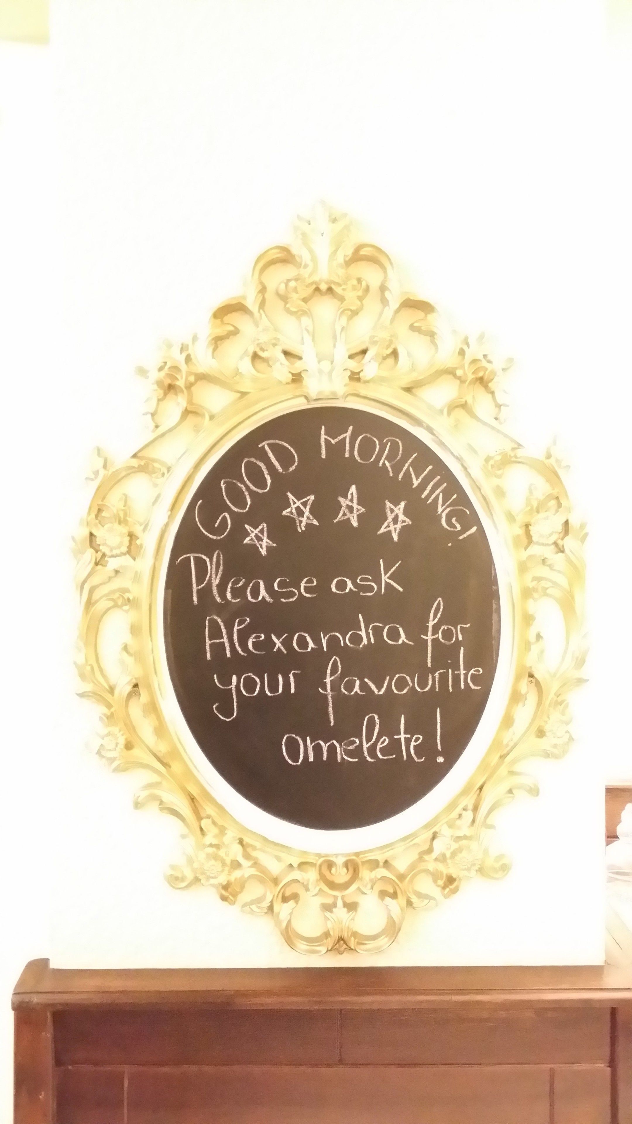 daily buffet breakfast (eur 16 per person)