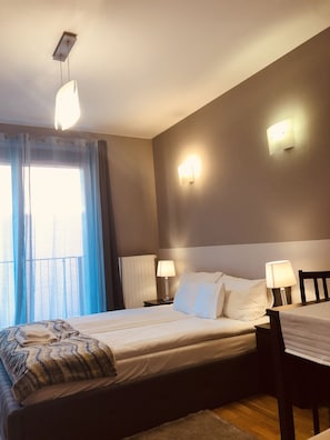 Hypo-allergenic bedding, individually decorated, individually furnished