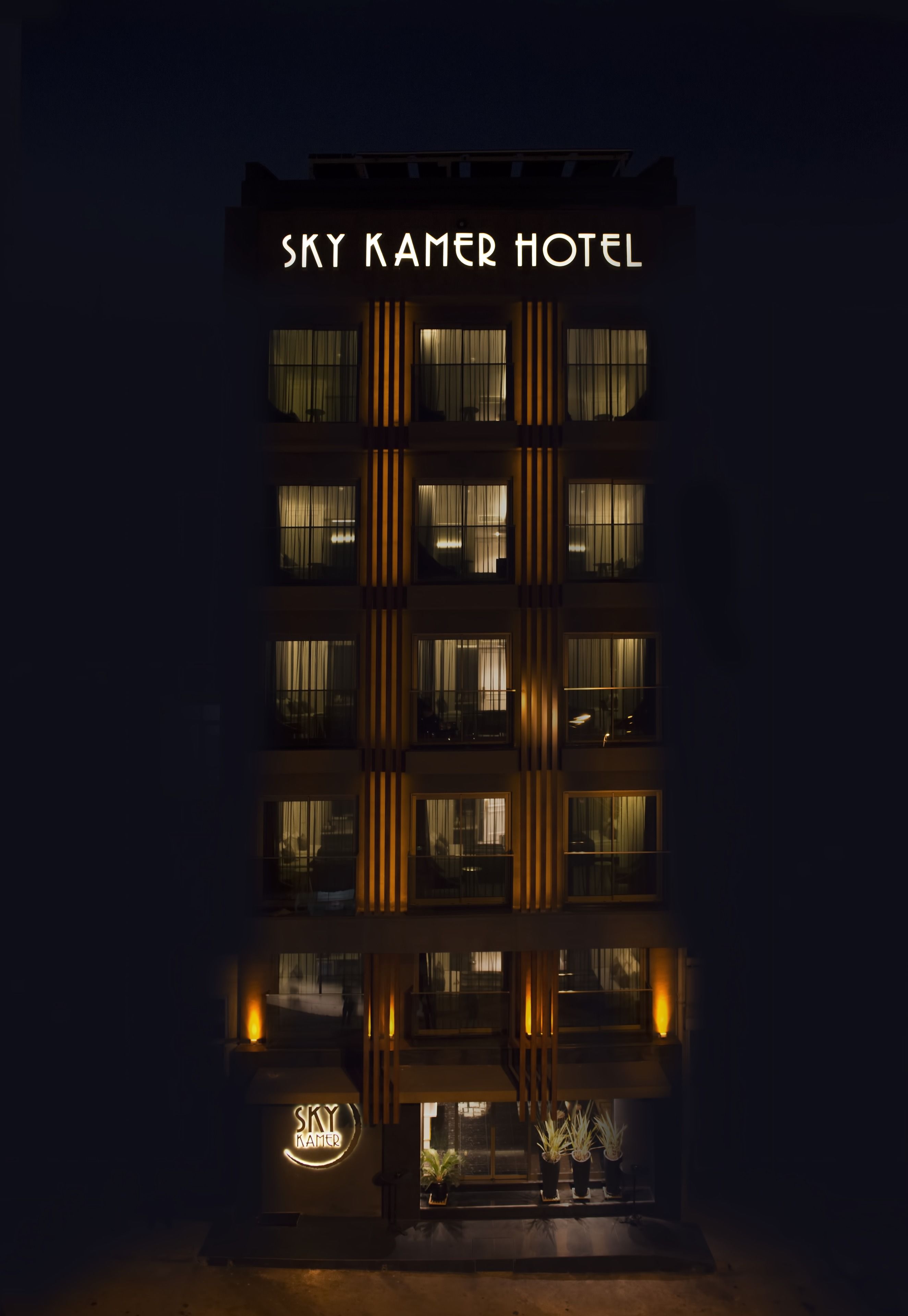 Front of property – evening/night