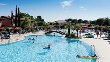 2 outdoor pools, pool umbrellas, sun loungers