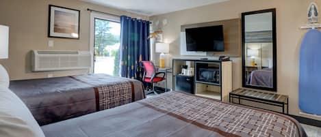 Chambre Standard double, 2 lits doubles | Bureau, accĂšs au Wi-Fi (inclus), literie fournie
