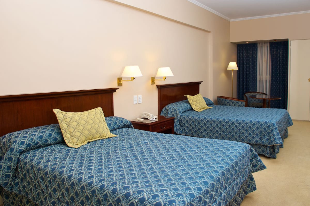 Executive Room, 2 Queen Beds | Premium bedding, desk, blackout drapes, free cribs/infant beds