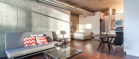 Luxury Loft 1 Bedroom 7 (with air mattress on request) | Living area | Flat-screen TV