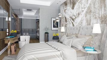 Premium bedding, in-room safe, desk, blackout curtains