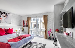 Deluxe-Doppelzimmer, 1 King-Bett | Balkon