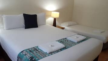 1 bedroom, blackout curtains, bed sheets