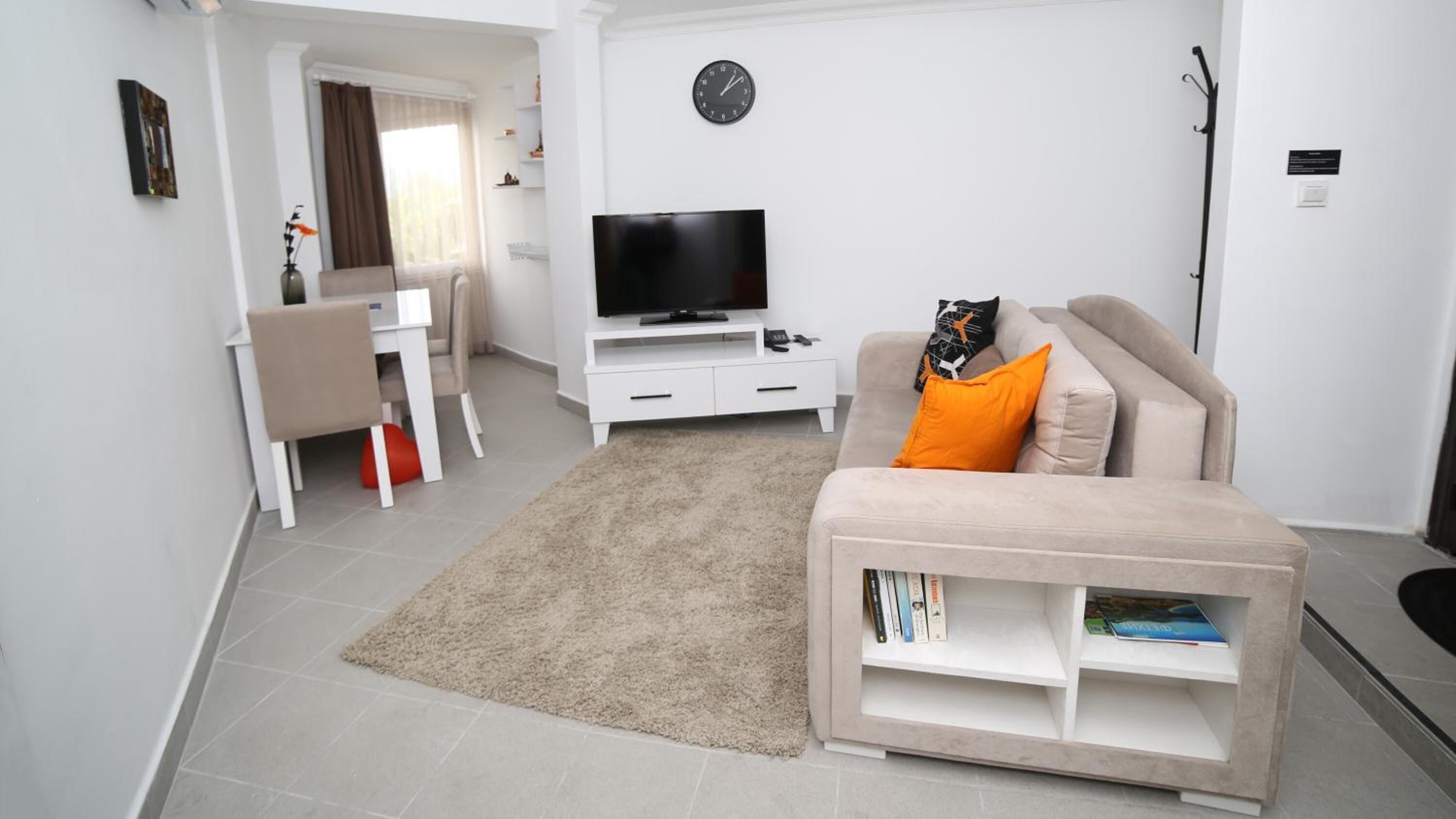 one bedroom suite with kitchen with old town view | living room | 43-inch led tv with satellite channels, tv