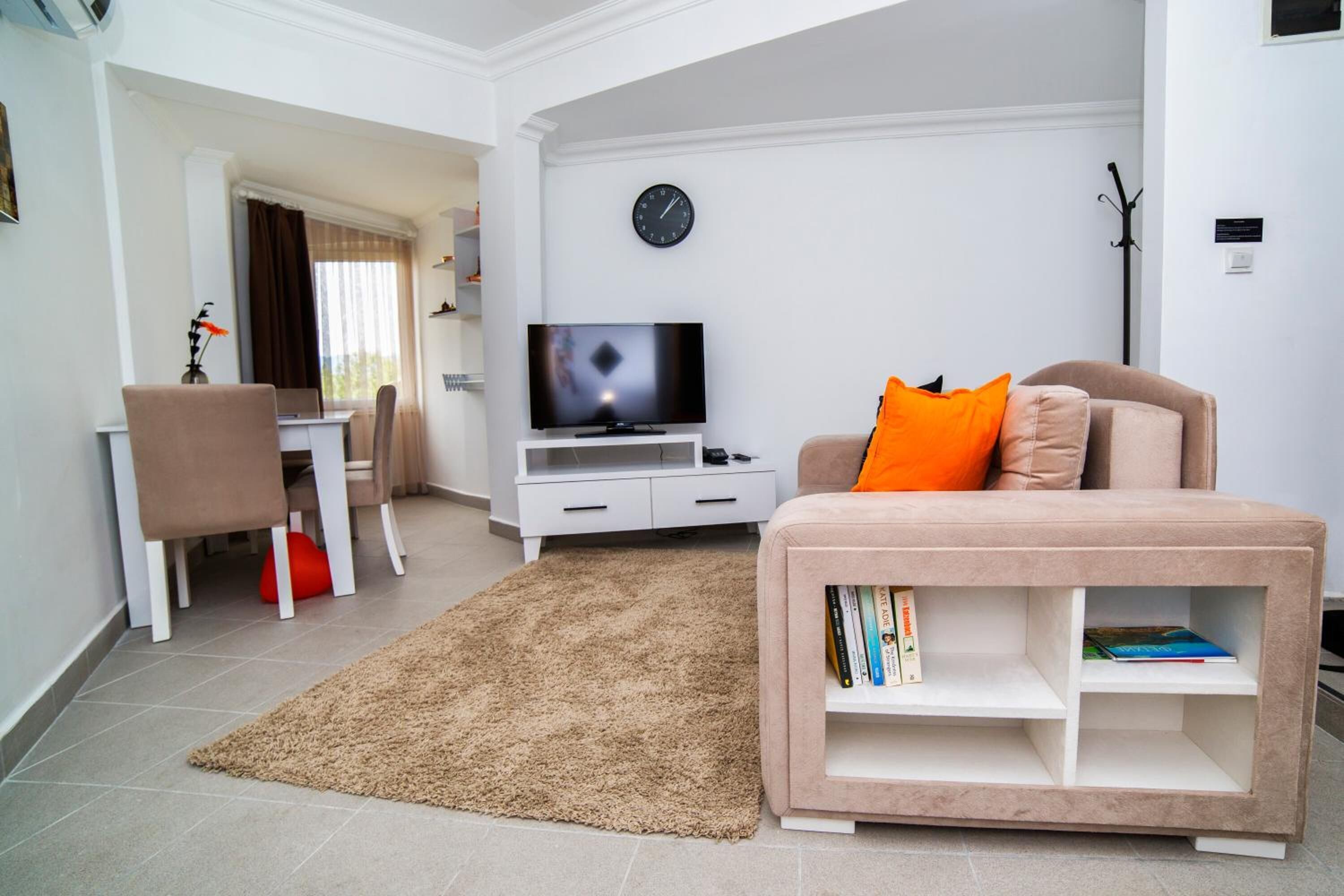 one bedroom suite with kitchen with old town view | living room | 43-inch led tv with satellite channels, tv