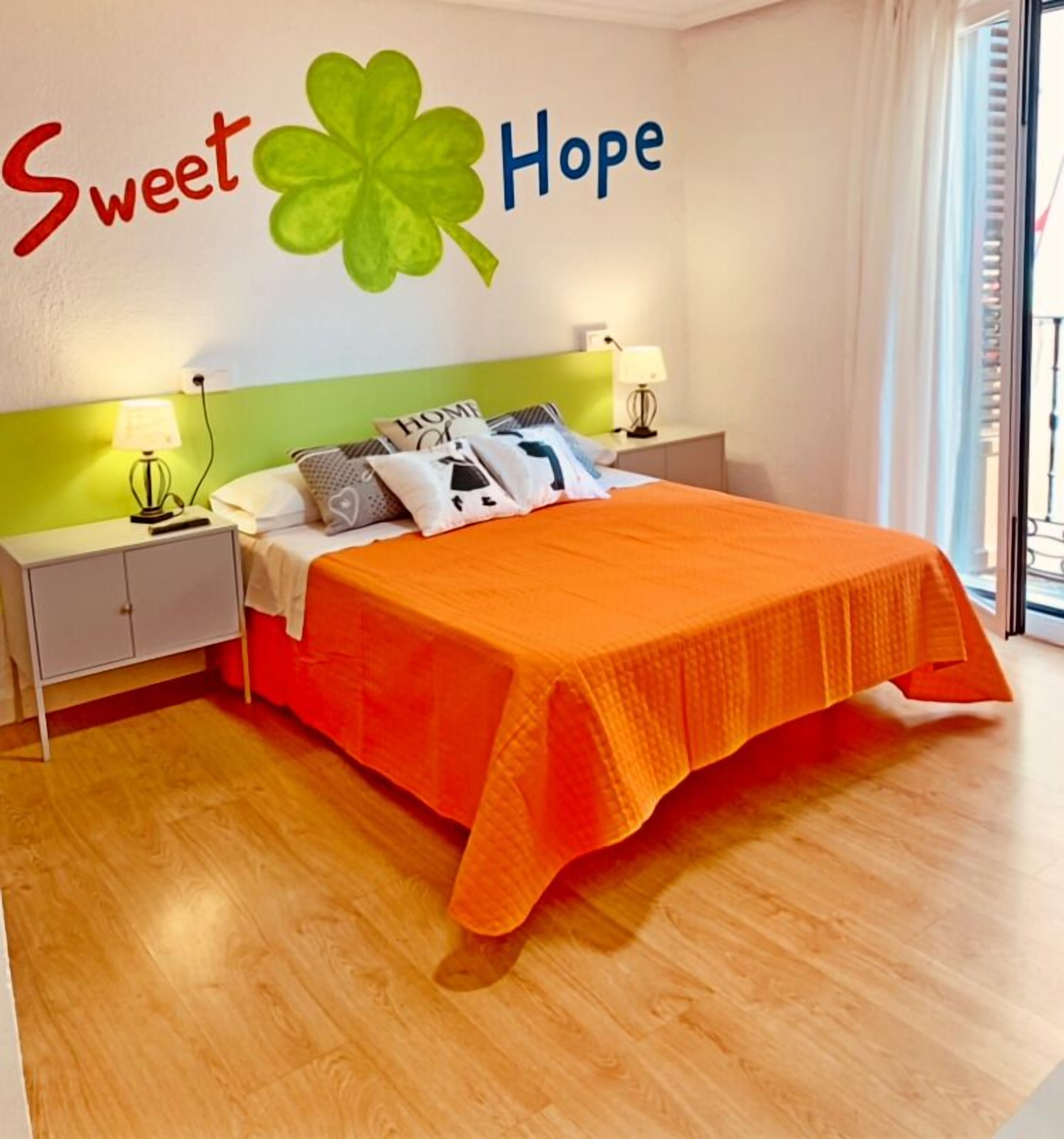 Desk, blackout curtains, free WiFi, bed sheets