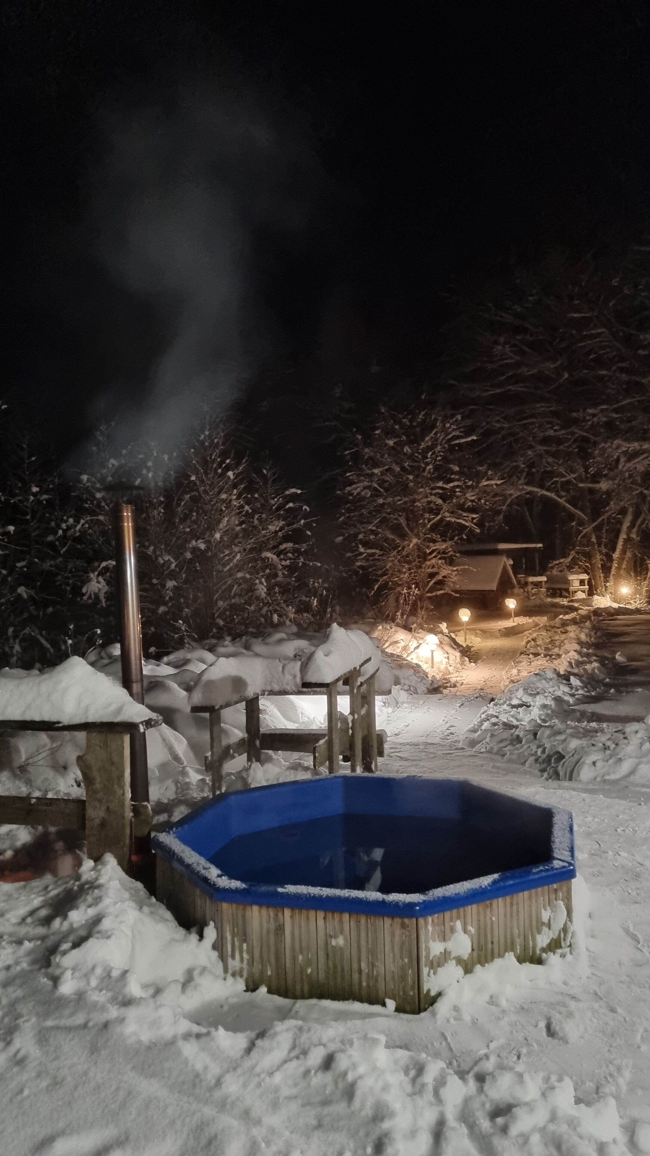 Utendørs boblebad
