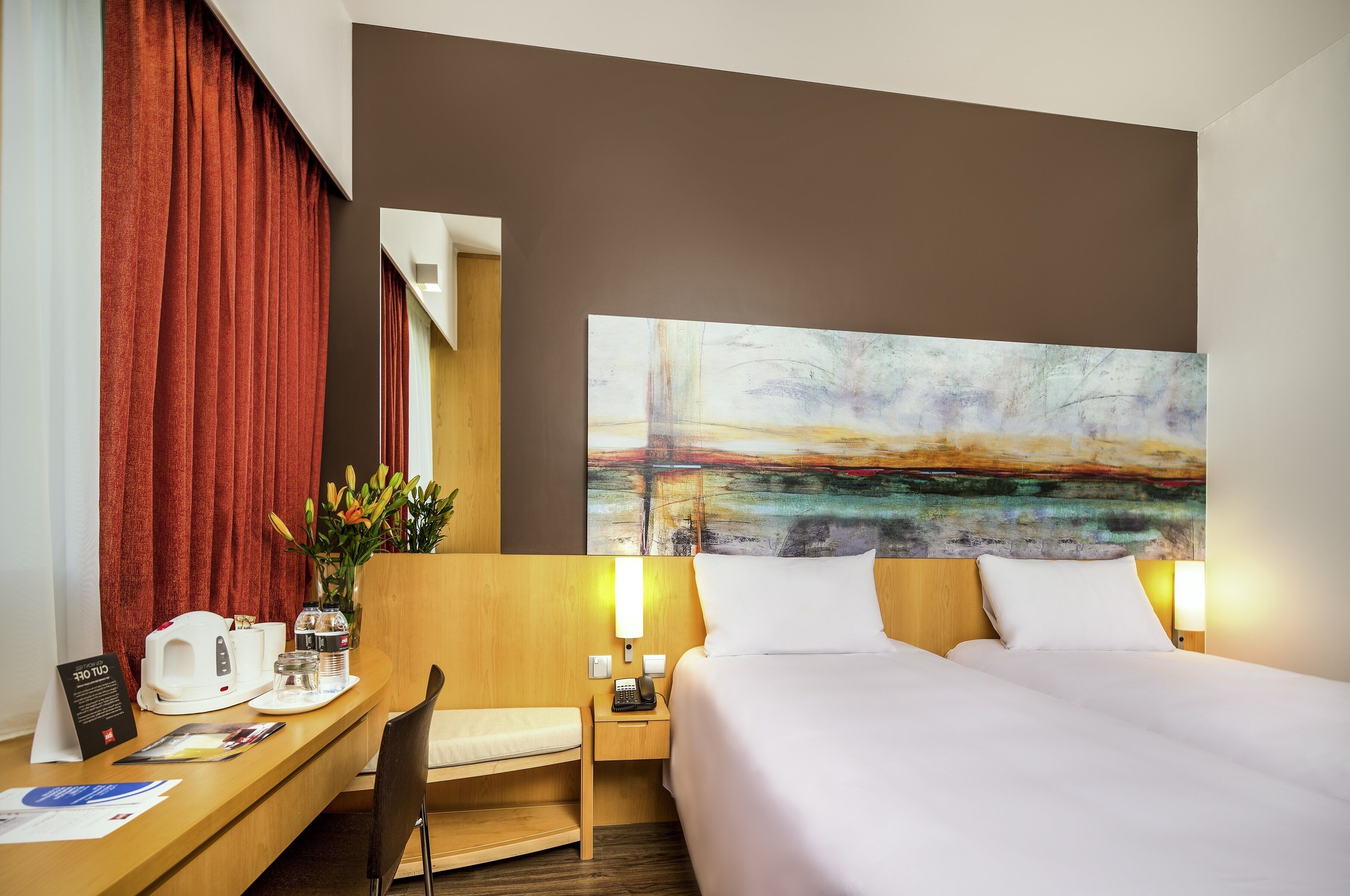 premium room, 2 single beds, accessible | minibar, in-room safe, desk, laptop workspace