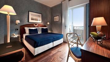 Superior Double or Twin Room, Partial Sea View | In-room safe, soundproofing, free WiFi, bed sheets