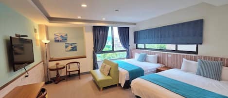 Premium bedding, down duvets, pillow-top beds, individually decorated