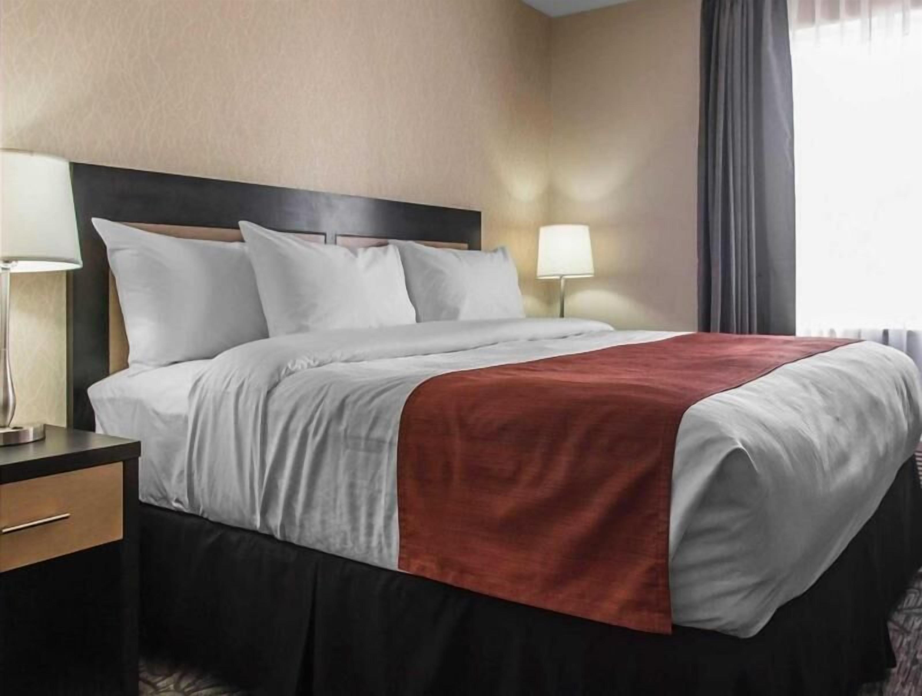 Allergitestade sängkläder, skrivbord och strykjärn/strykbräda