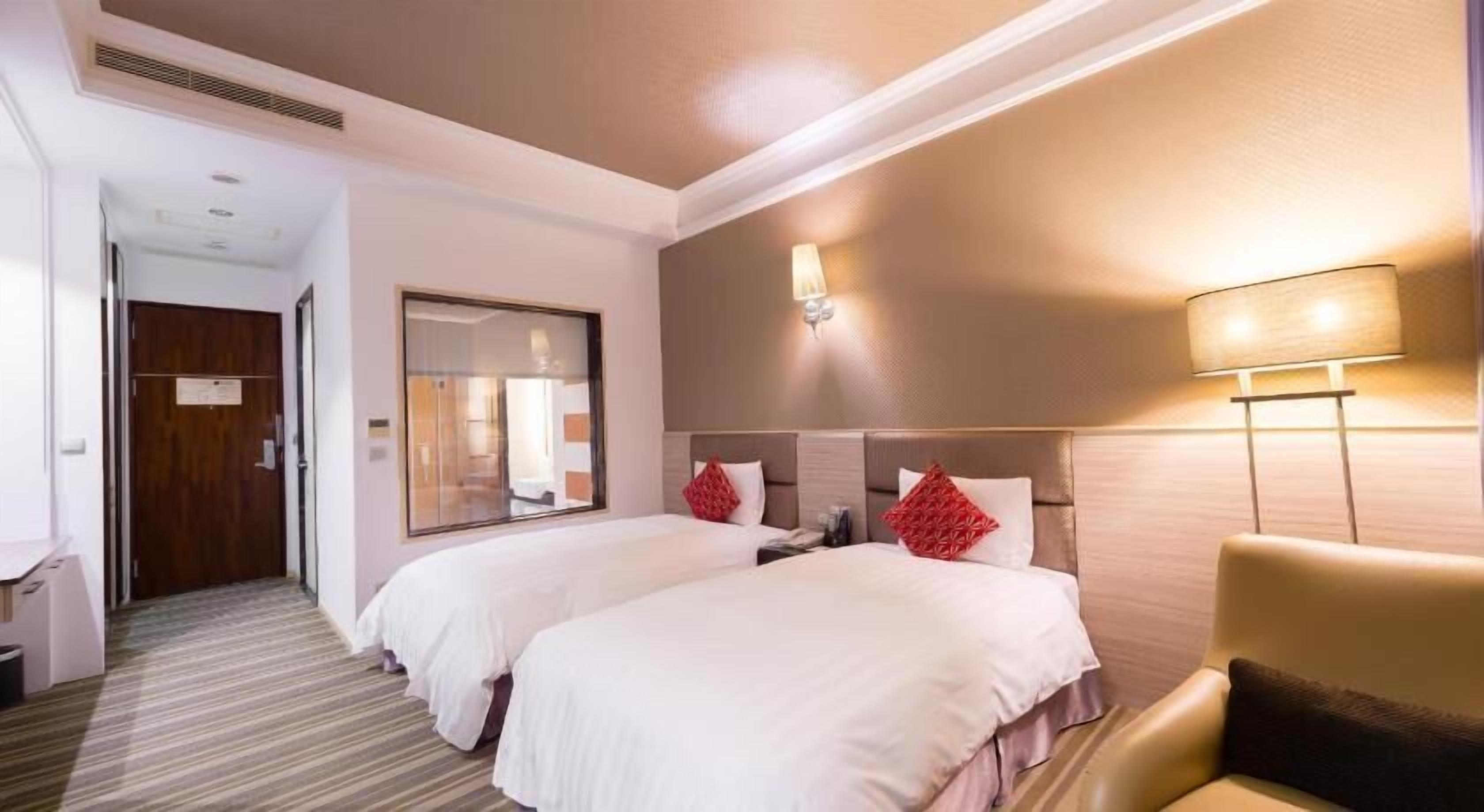 Premium bedding, down comforters, pillowtop beds, free minibar