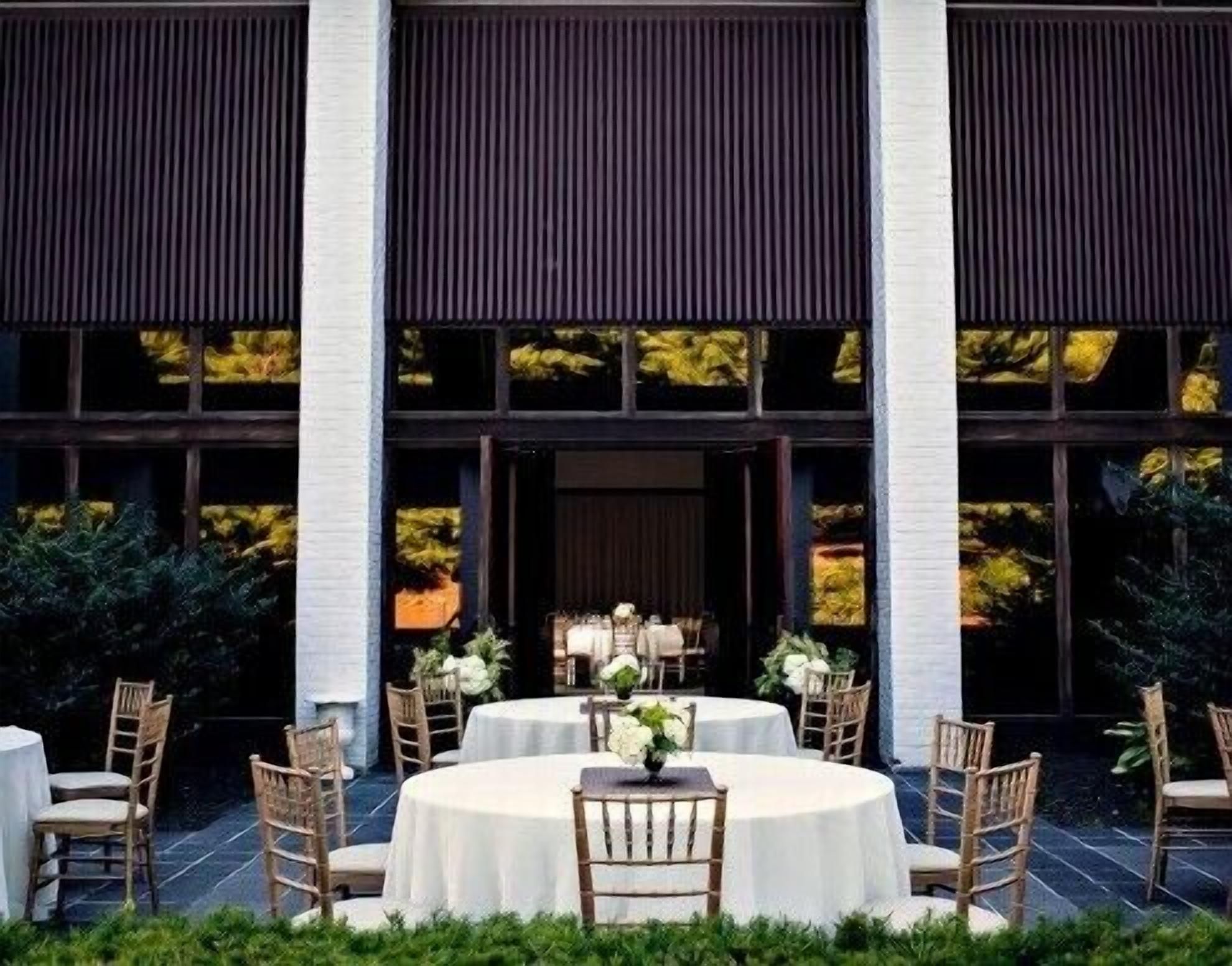 outdoor banquet area