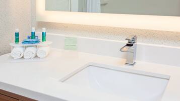 Free toiletries, hair dryer, towels