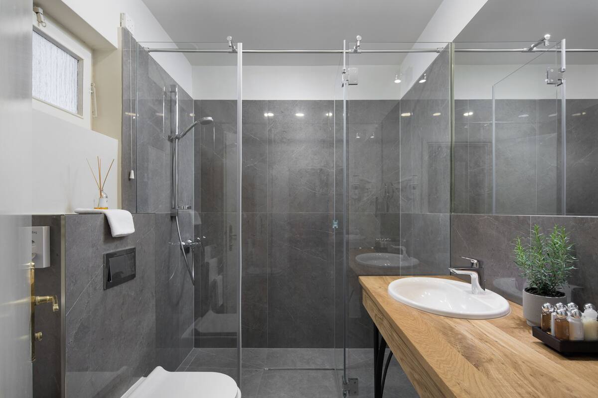 free toiletries, hair dryer, bathrobes, slippers