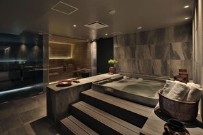 Phòng trị li  ệu đôi, phòng tắm hơi, bồn tắm thủy lực, phòng xông hơi 
