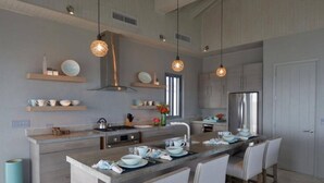Coffee/tea maker, full-size fridge, microwave, stovetop - Solaire Villas Anguilla (Blowing Point)
