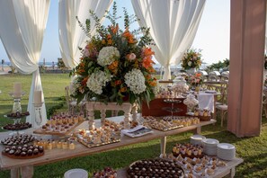 Outdoor wedding area